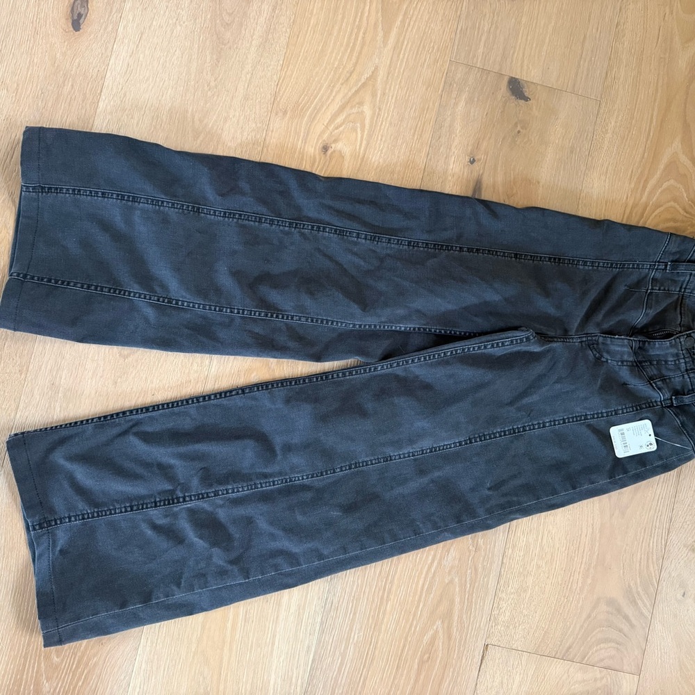 NWT We The Free washed Black Wide Leg Jeans - Picture 9 of 10